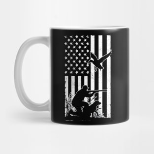 Duck Hunting USA Flag Waterfowl Geese Mug